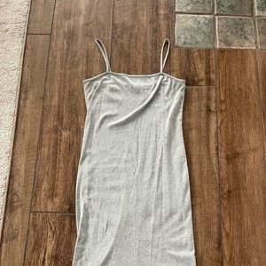 Topshop grey midi tank top dress